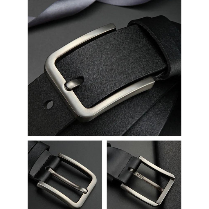 Granite Leather Belt, view 6 - Elena Harper