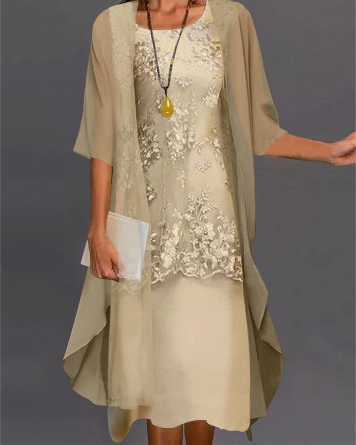 Elegant Two-Piece Chiffon Dress Viviana - Elena Harper