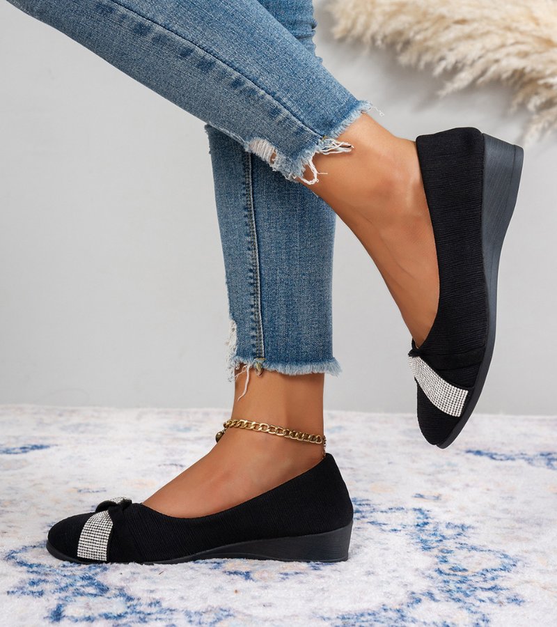 Marzia | orthopaedic shoes with lightweight wedge and rhinestones
