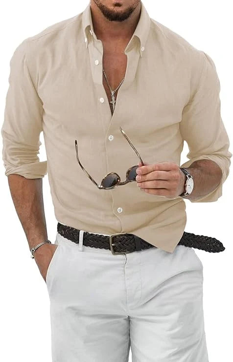 Men's Long Sleeve Casual Formal Shirt