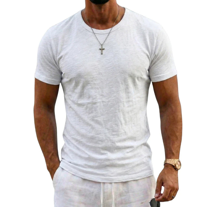 LAURENT MONACO | SLUB COTTON T-SHIRT FOR MEN