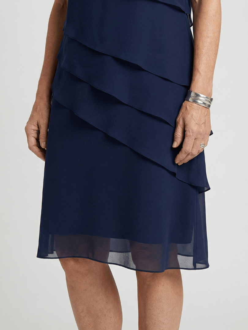 Orson™ contour knee-length dress by Emma & Rose Cape Town, featuring a fitted silhouette and elegant design in a stylish fabric.
