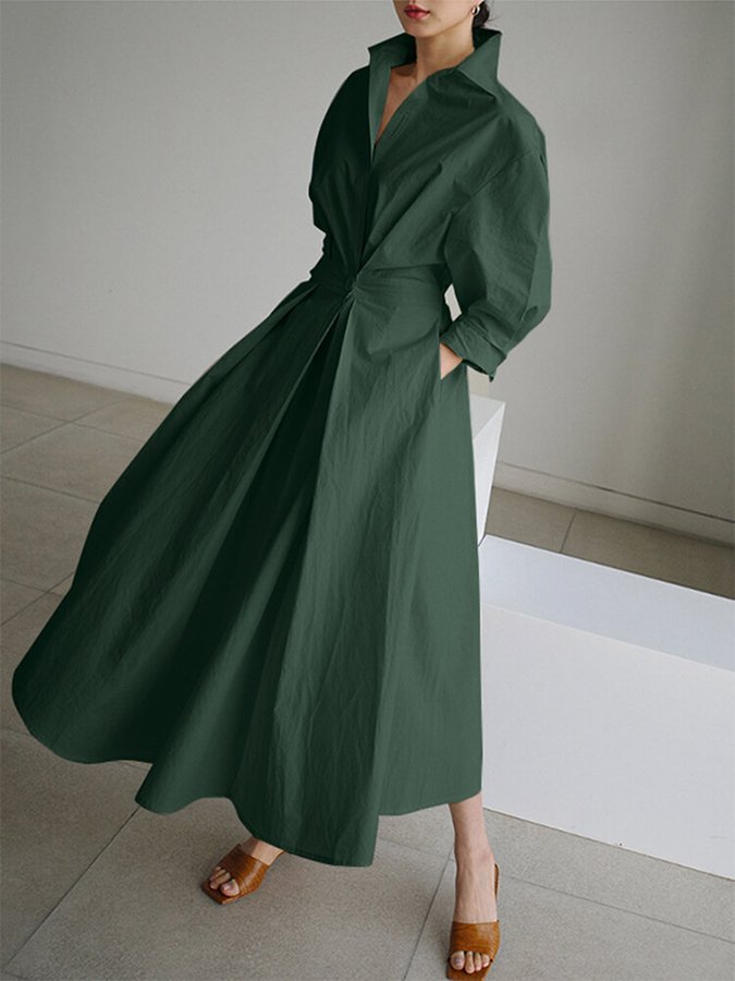 Geneviève Elegant Maxi Dress with Flowing Cut, view 8 - Elena Harper