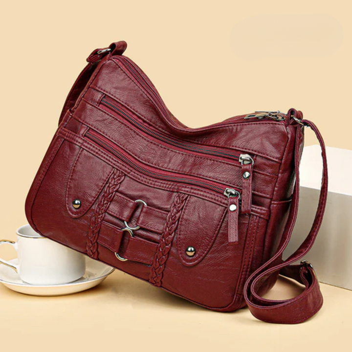 Gisela Elegant Vintage Bag Made of Soft PU Leather, view 3 - Elena Harper