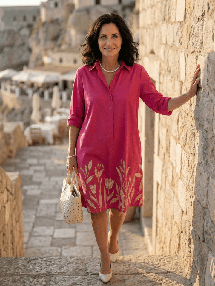 Damaris™ Slow Day Dress by Emma & Rose Cape Town, featuring a relaxed fit with soft fabric and casual style.
