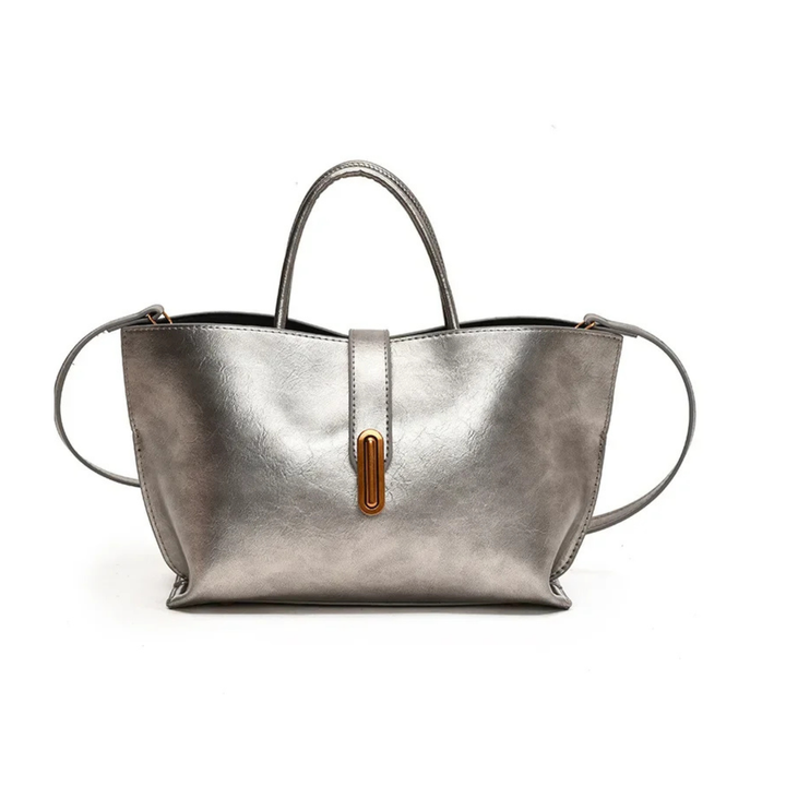 Amalfi Glossy Chic Tote, view 3 - Elena Harper