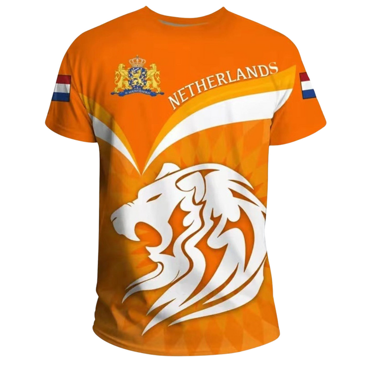 Men's 3D Netherlands Flag T-Shirt Limited 2024 Edition, view 7 - Elena Harper