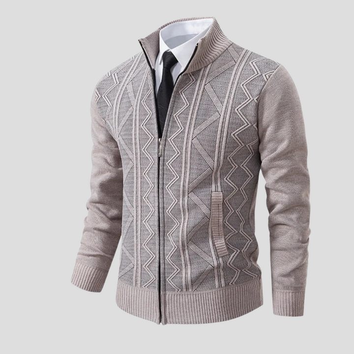 Men’s Cardigan Knit Style Layering Piece, view 2 - Elena Harper