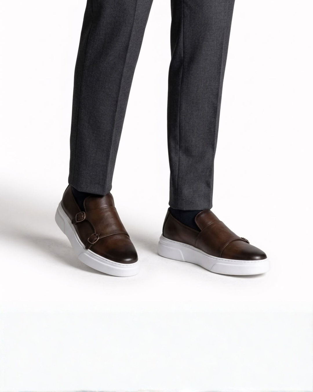 Modern Buckle Loafers For Men, view 3 - Elena Harper