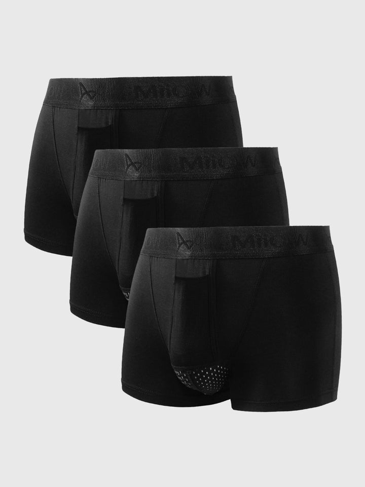 Offer 3 Pack M's Dual Pouch Boxers, view 5 - Elena Harper