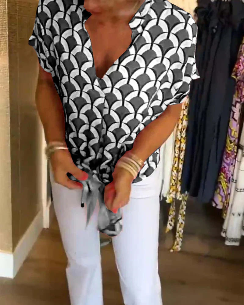 ELEGANT PRINTED BLOUSE SOLVEIG