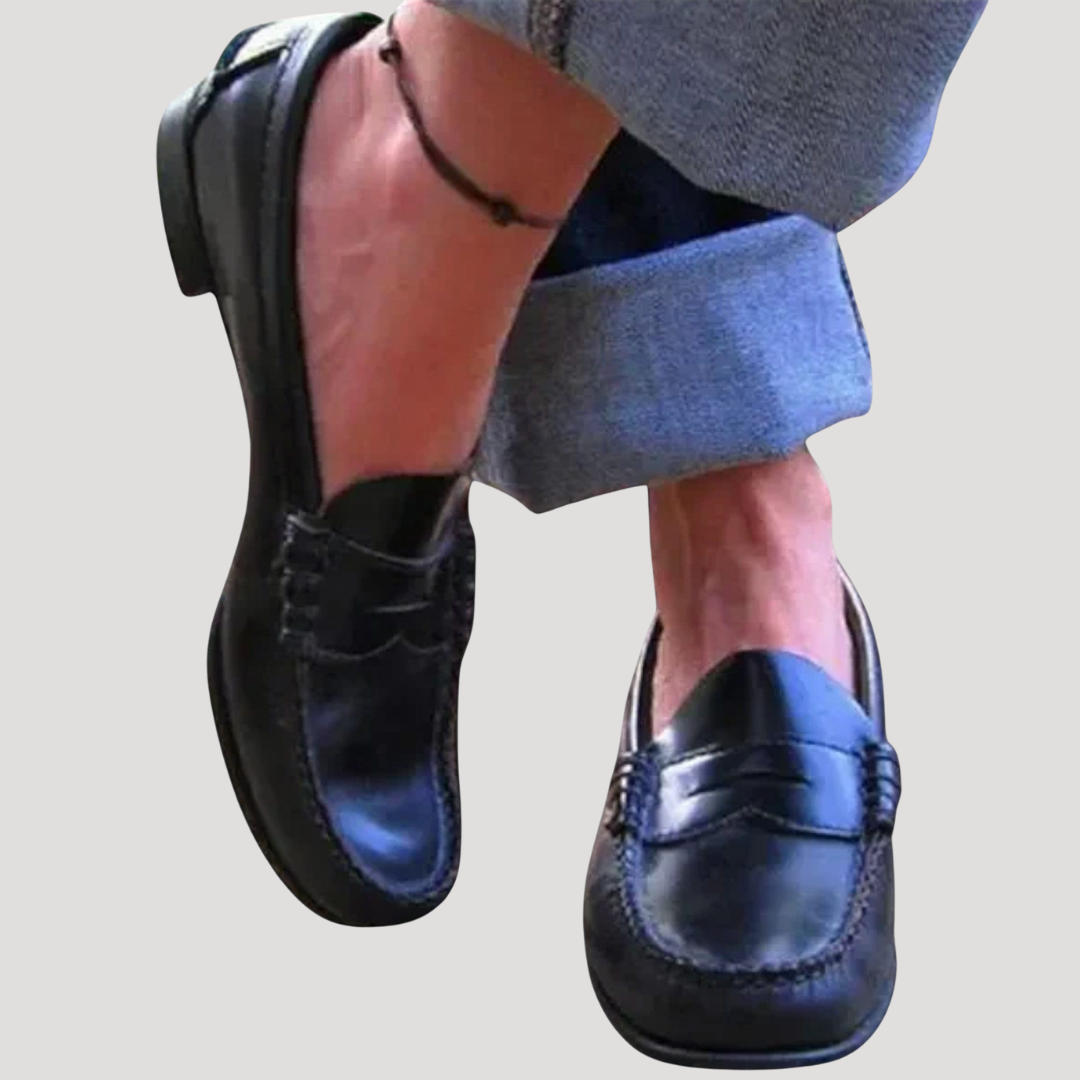 Women’s Flat Shoes with Visible Stitching Comfort