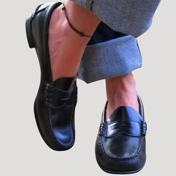 Women’s Flat Shoes with Visible Stitching Comfort