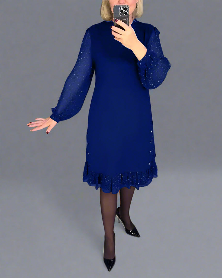 Swenthilda Elegant Autumn Dress with Figure-Flattering Cut - Elena Harper