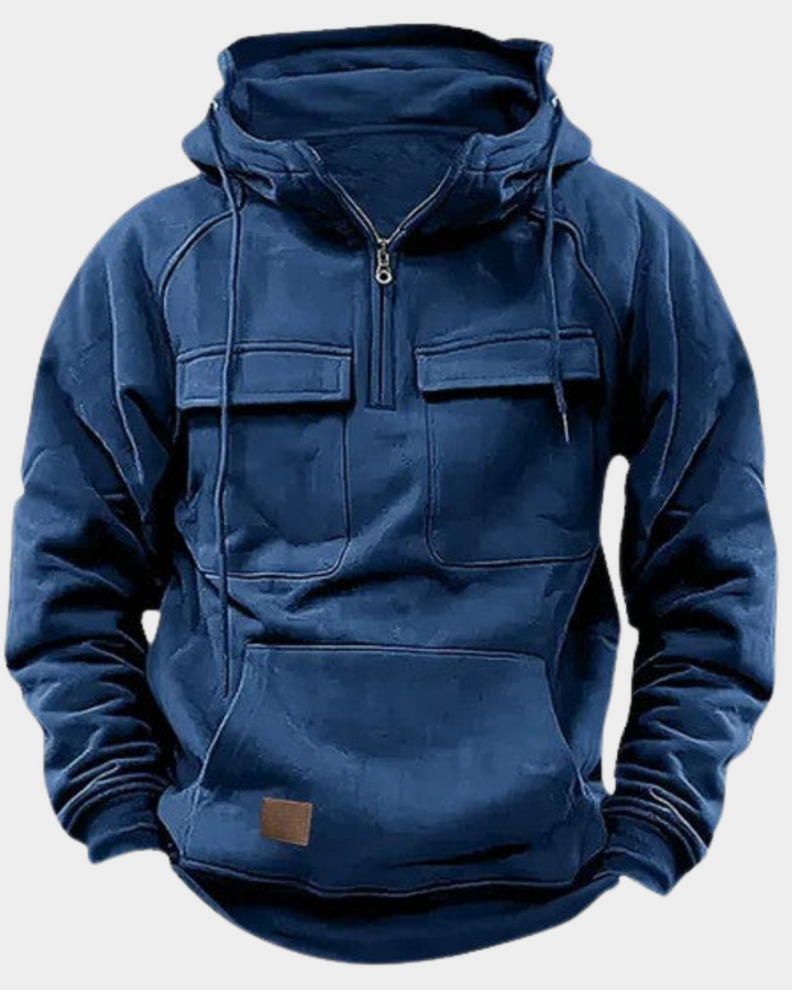 Men's Loose Fit Long Sleeve Layering Sweater with Comfortable Collar, view 3 - Elena Harper