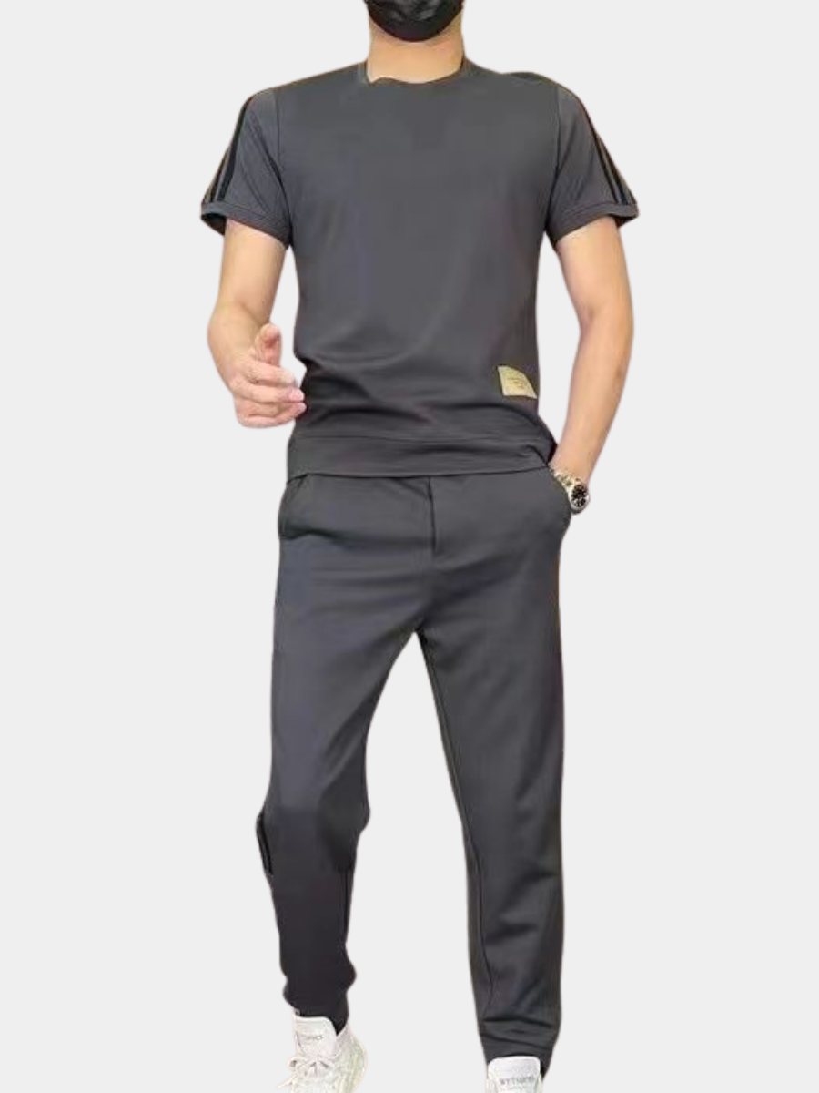 LAURENT MONACO | LUXURY MATERIAL SUIT WITH ELASTIC