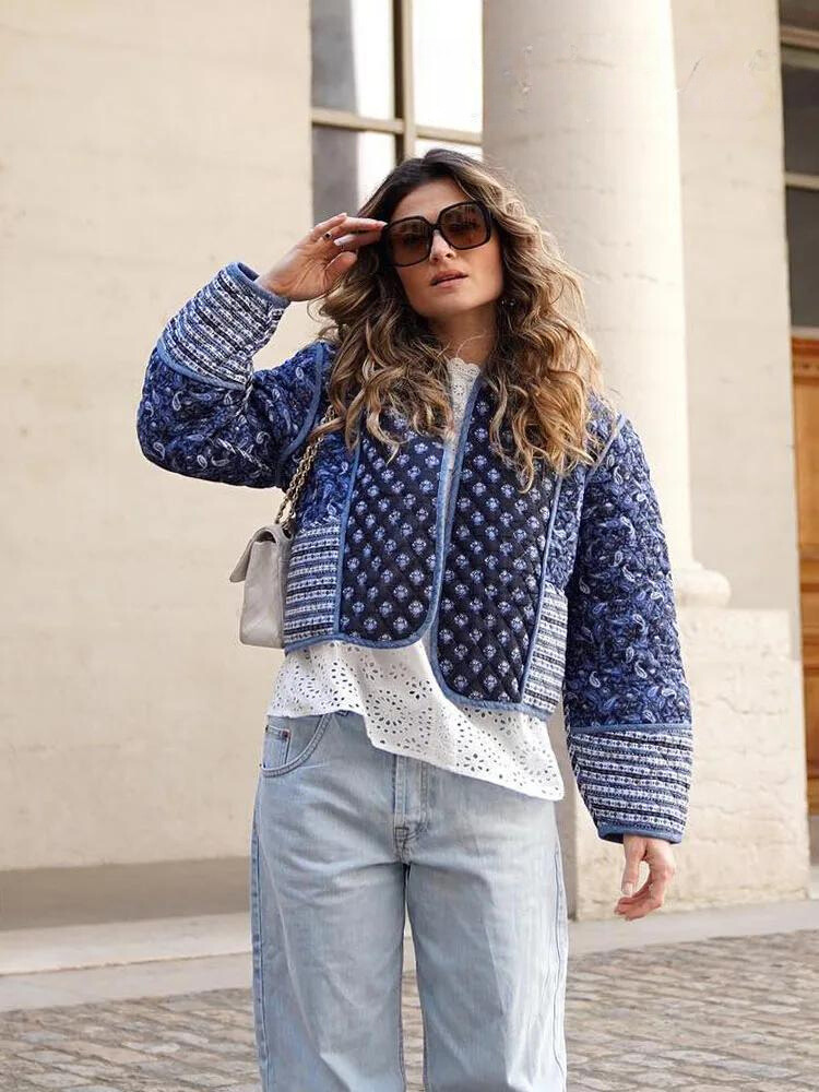 Elowen - Women's Vintage Floral Patchwork Jacket