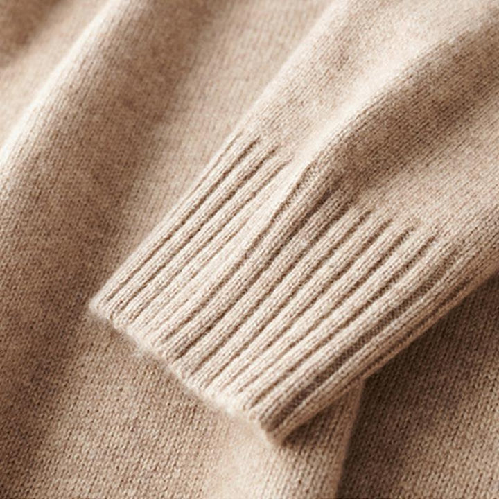 Effortless Comfort Zip Sweater - Elena Harper