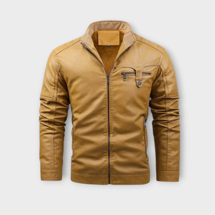 LAURENT MONACO | RETRO FLEECE-LINED LEATHER JACKET