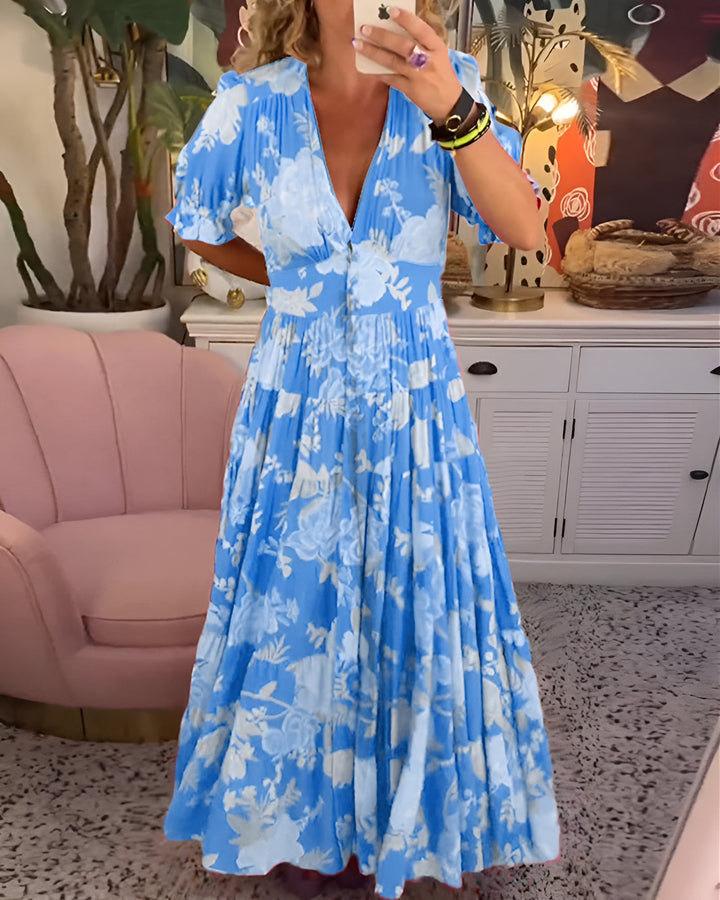 Lana Summer Bloom Maxi Dress - Elena Harper