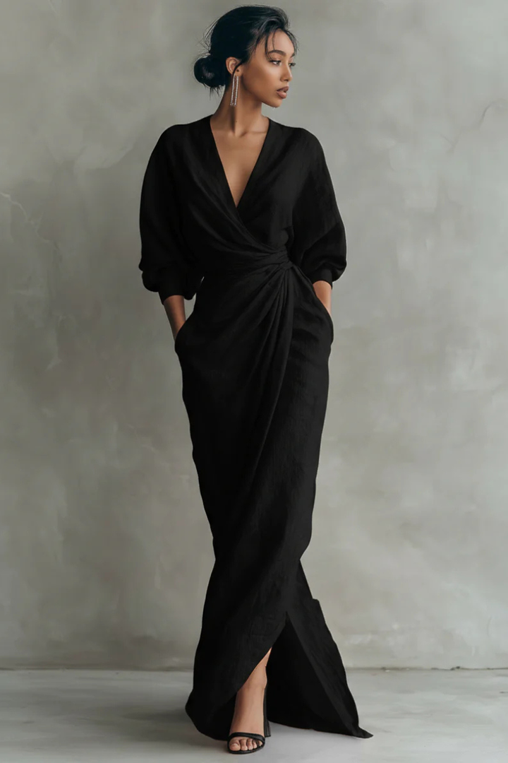 Nina™ | Stylish Wrap Maxi Dress