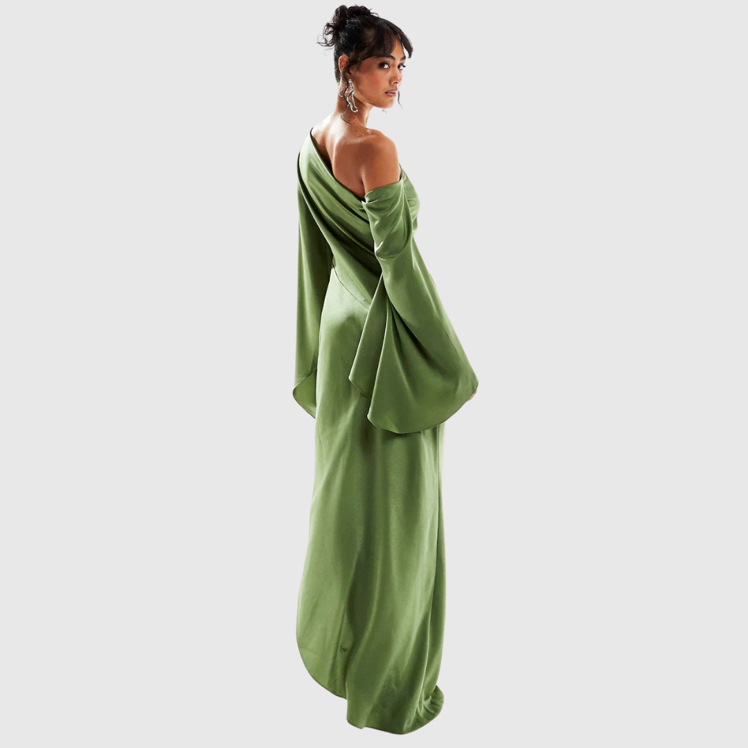 Rosaline Satin Flow Maxi Dress - Elena Harper