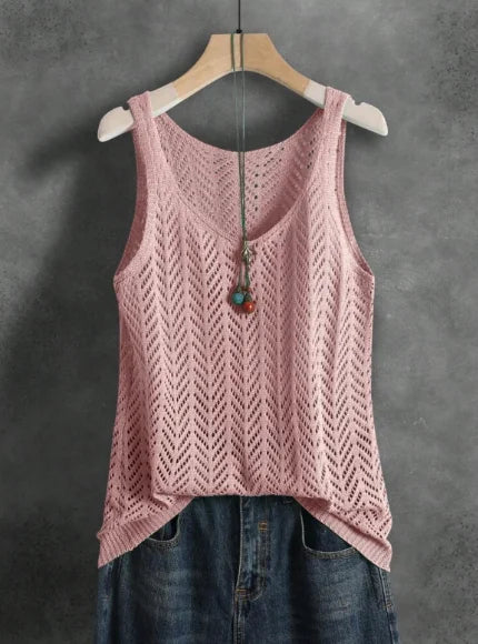 Gigliola Airy Knit Blouse, view 7 - Elena Harper