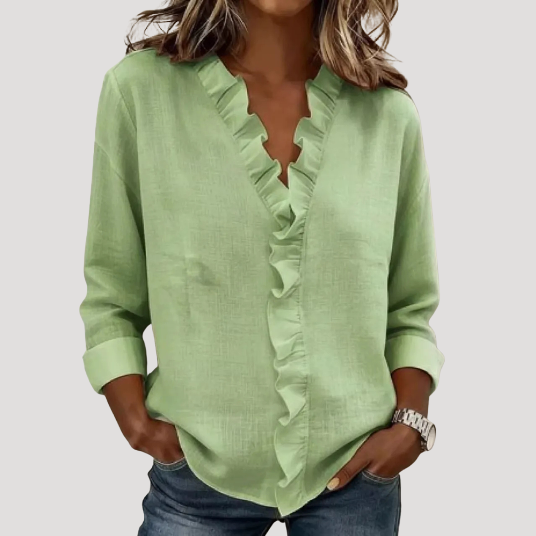 Elegant Women's Ruffled Blouse