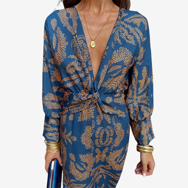 Doriane Midi Wrap Dress - Elena Harper