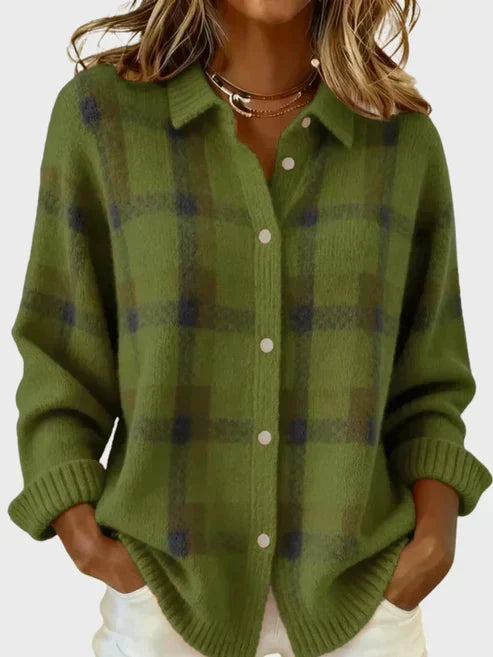 Bellatrixae Retro Plaid Cardigan - Elena Harper