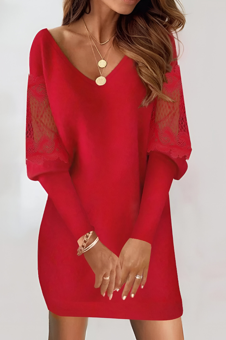 Mila™ | Elegant Dress with Lace Sleeves