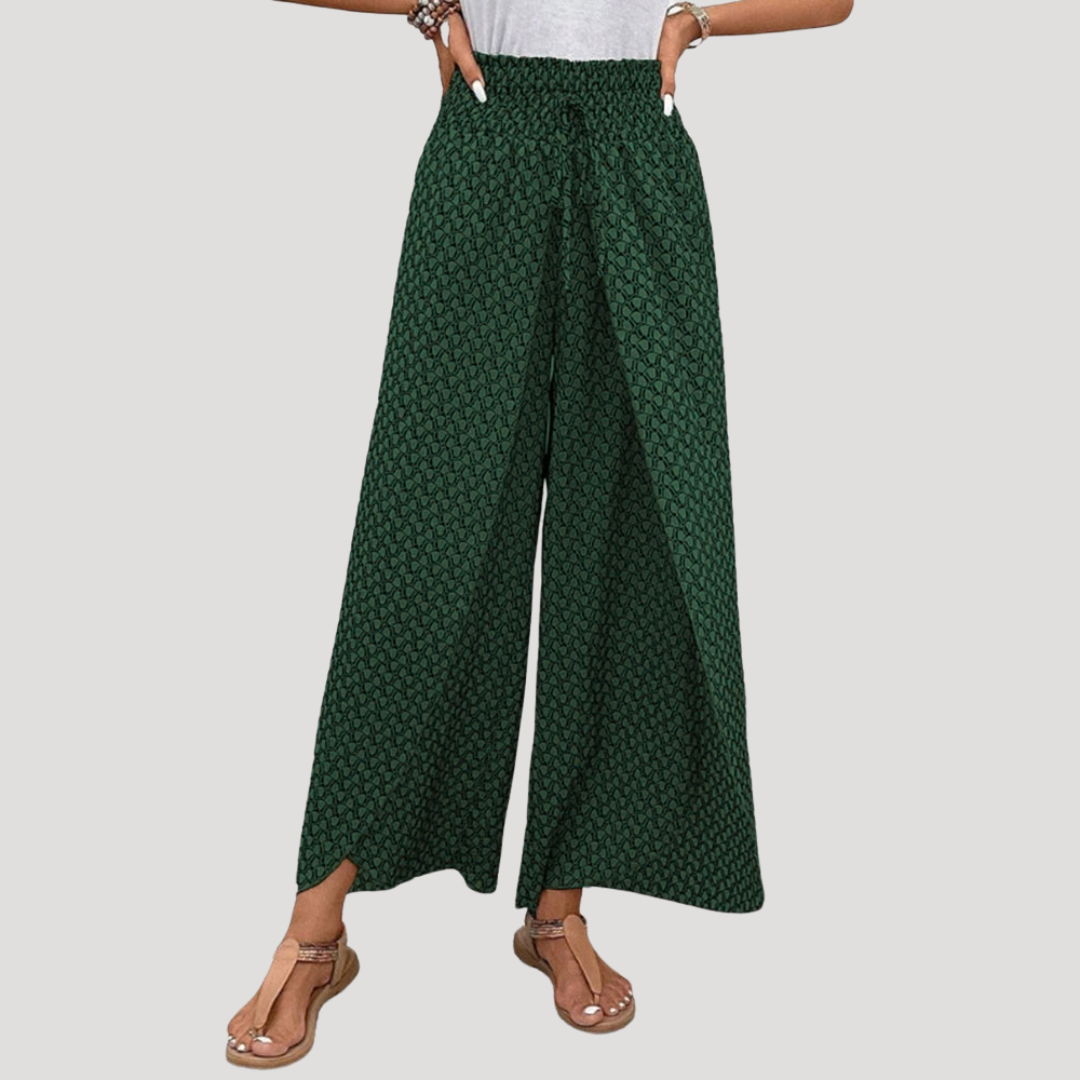 Fluid and Lightweight Printed Palazzo Pants for Women