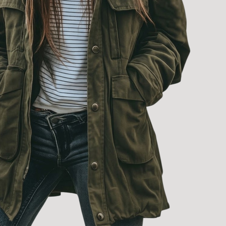 Oversized Utility Jacket for Women