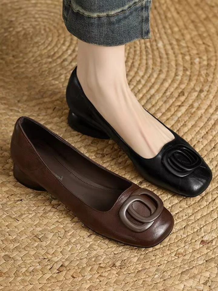 Norelle™ | Comfortable Orthopedic Ballerinas with Square Toe