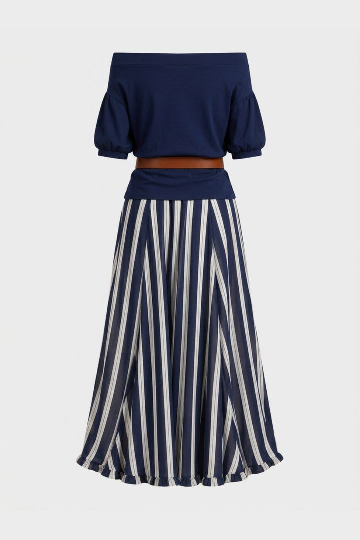 Women's Two-Piece Top & Skirt Set, view 3 - Elena Harper