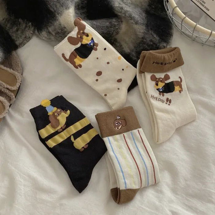 Casual Cartoon Dog Socks