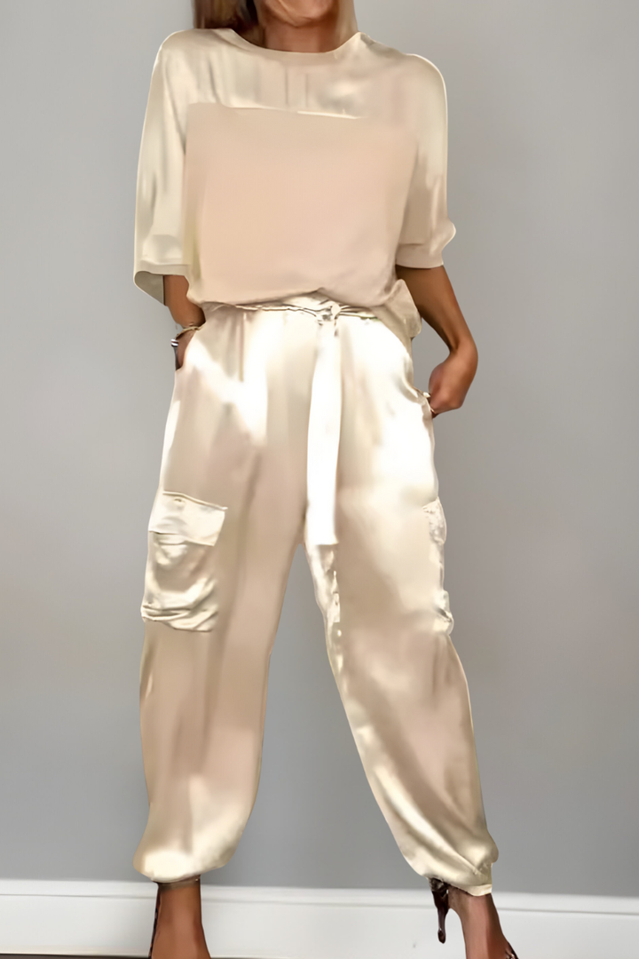 Enya Elegant Silky Soft Matching Set, view 3 - Elena Harper