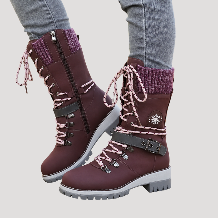 Women's Mid-Calf Winter Lace-Up Boots