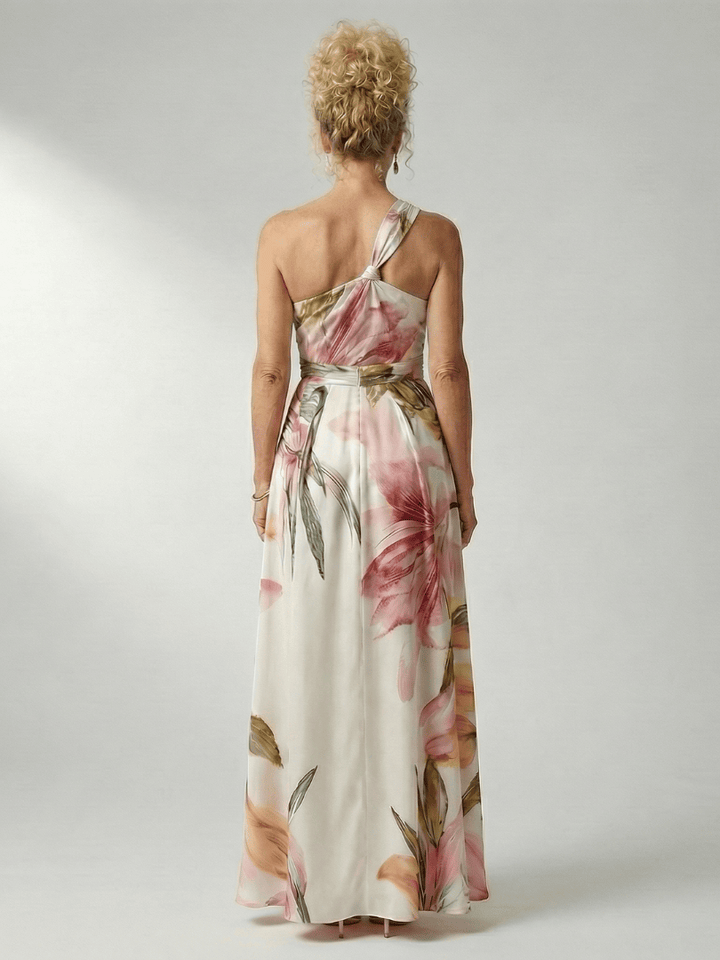 Emma & Rose Cape Town Amiel™ light floral maxi dress with flowing fabric and delicate floral pattern, full-length view.