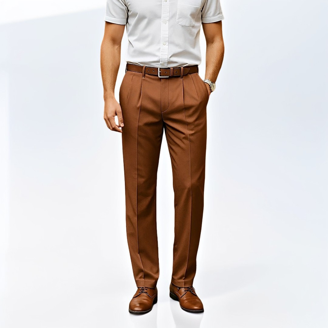 Brandon Formal Straight Pants, view 3 - Elena Harper