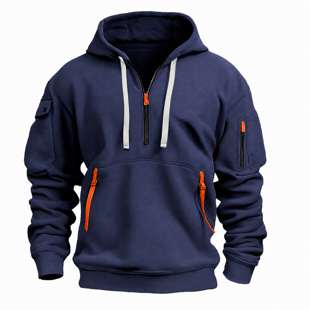 Men's Hoodie with Modern Cut and Flattering Silhouette with Hood