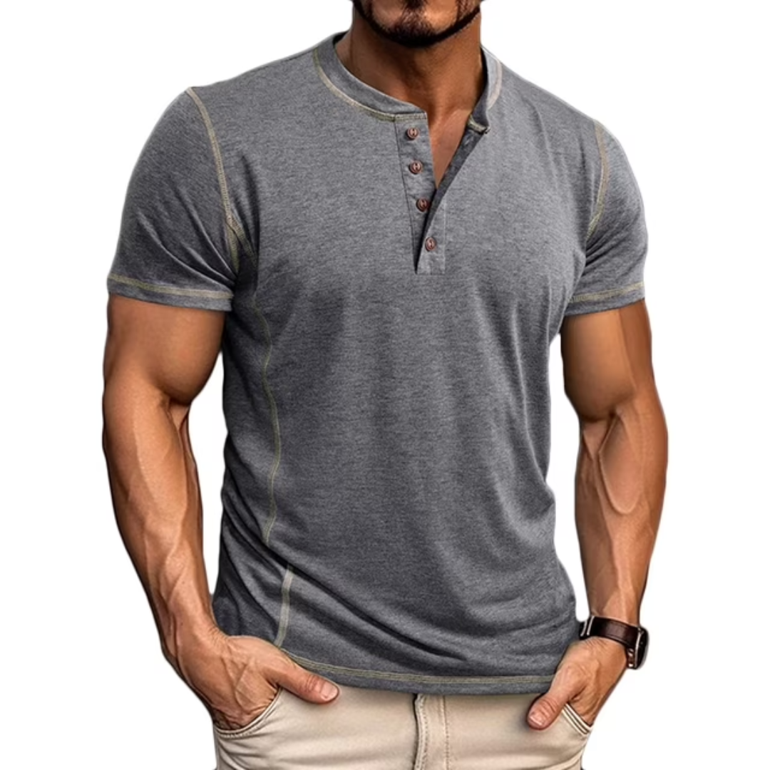 LAURENT MONACO | HENLEY T-SHIRT FOR MEN