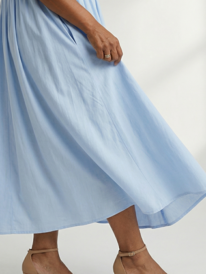 Ciren Simple Gather Midi Dress - Elena Harper