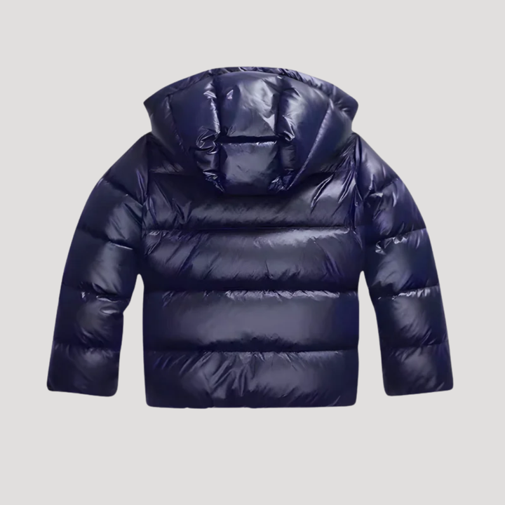 Women's Quilted Hooded Jacket with Zipper Closure