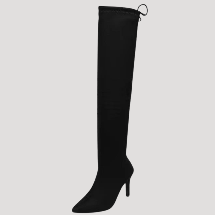 Women’s High Boots with Pointed Toes and Stiletto Heels