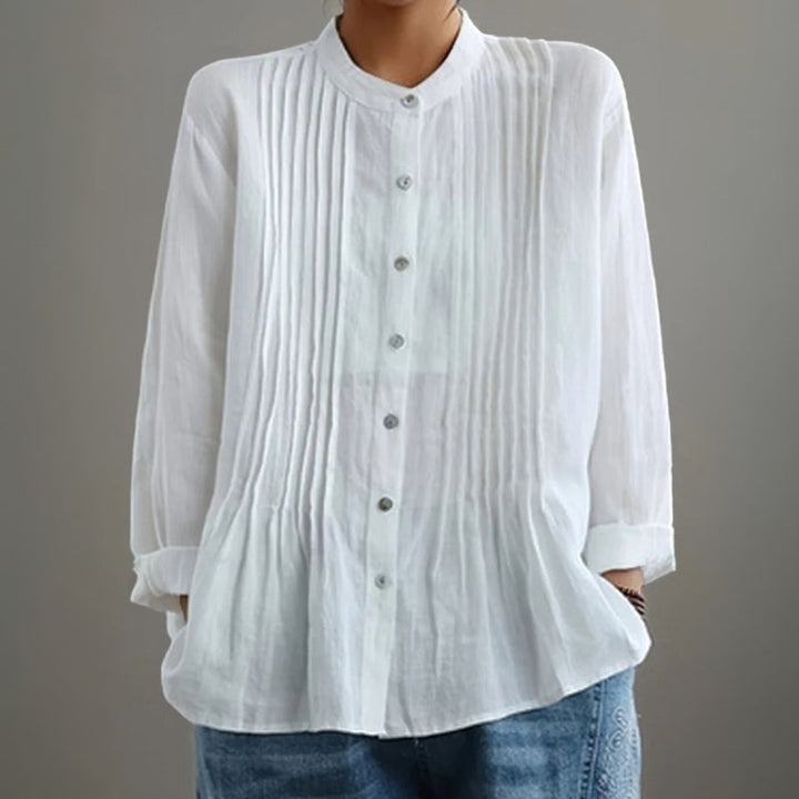 Casual Solid Color Shirt, view 2 - Elena Harper