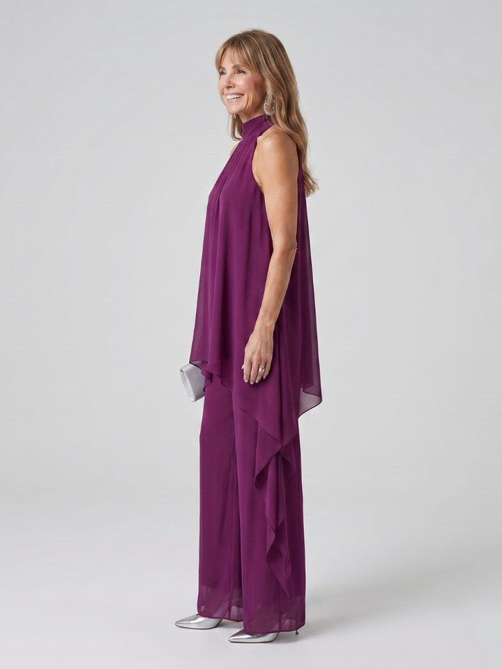 Bearim Halter Neck Asymmetric Tunic Set - Elena Harper