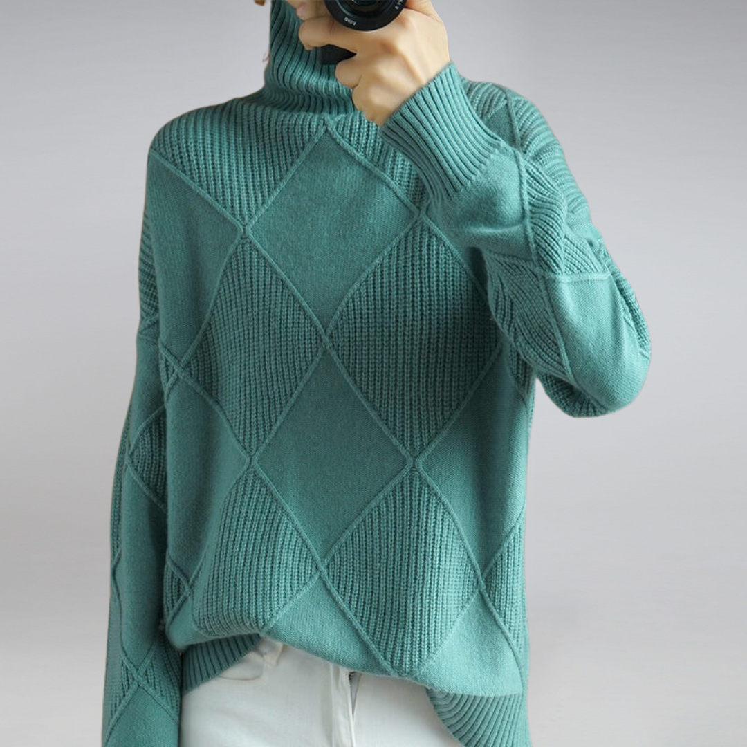 Stylish Women's Turtleneck Sweater Isabella, view 10 - Elena Harper