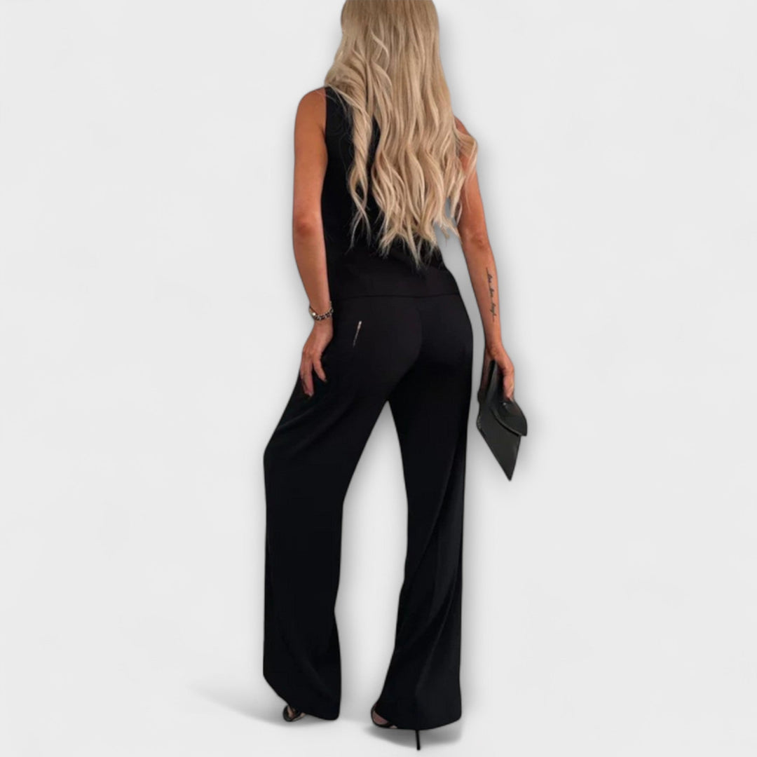 Wilhelmina - Chic Sleeveless Top and Pants Ensemble