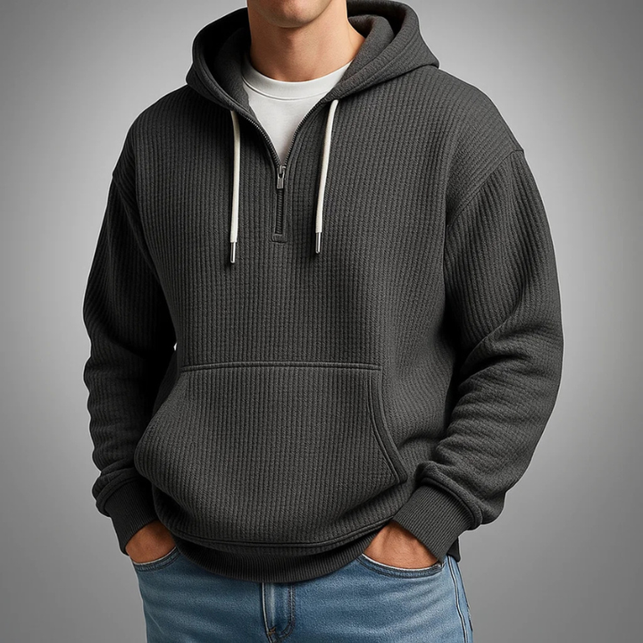 LAURENT MONACO | WAFFLE KNIT HOODIE FOR MEN